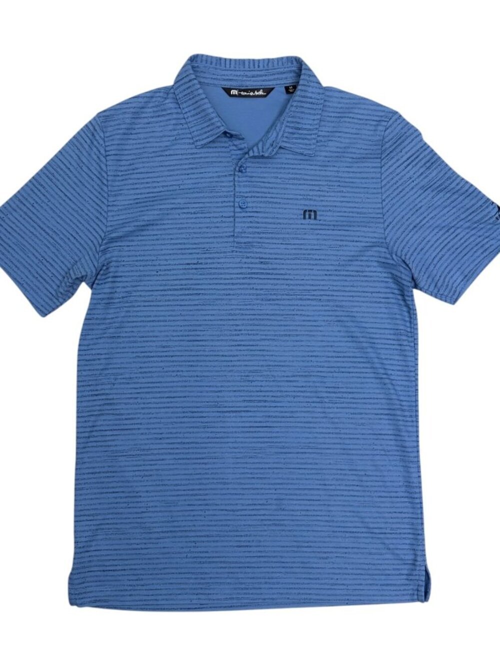 TRAVIS MATHEW GOLF Polo Shirt Short Sleeve Summer Breathable Blue Mens Medium
